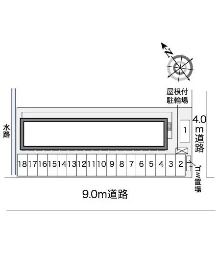 ★手数料０円★岡崎市坂左右町　月極駐車場（LP）